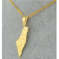 Israel map pendant necklaces 
